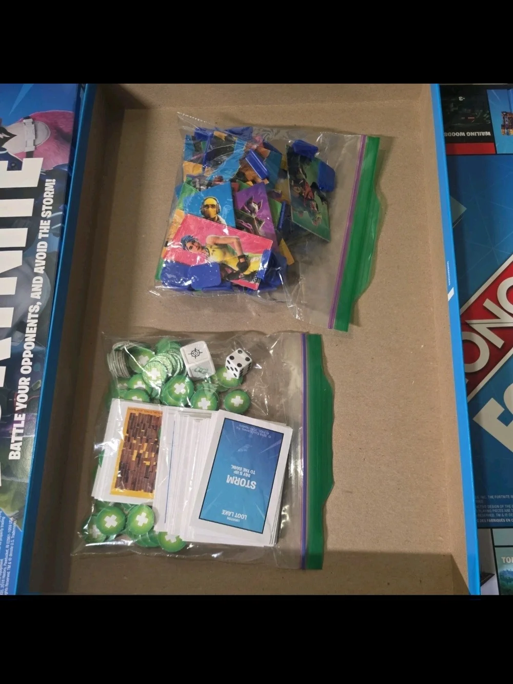 Hasbro Monopoly Fortnite Board Game - Blue, White, Red, Pink, Green
